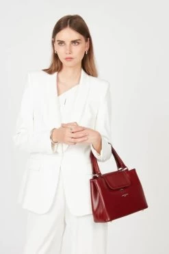 Sac Porté Main Lancaster Suave Ace -Mode Sacs Magasin 433 29 carmin4