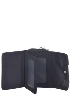 Portefeuille Toile Et Cuir Lancaster Basic -Mode Sacs Magasin la110 26d2basicnoirlan